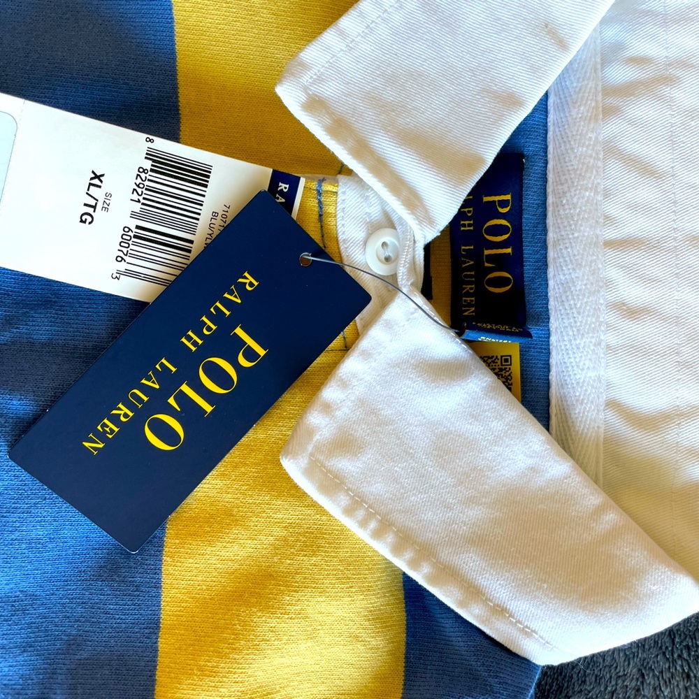 Xl NWT Ralph Lauren Polo Striped Rugby Jersey—Never Worn!